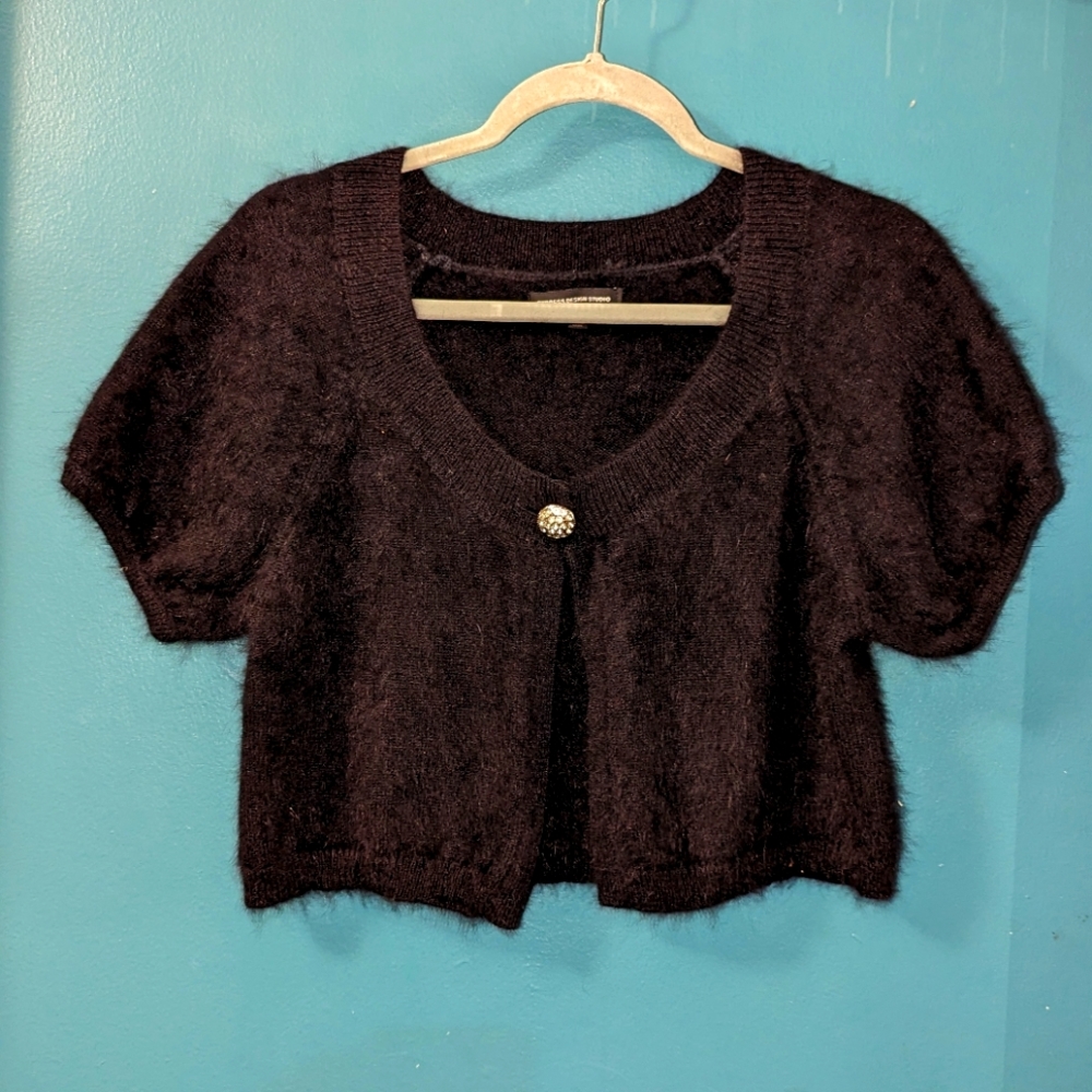 Express Black Angora Rabbit Hair (80%) Sweater